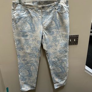 NWT J.Jill Slim Ankle Pant in Rain Antique Tropical Size 20